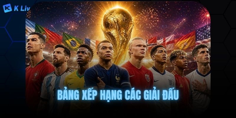 bảng xếp hạng các giải đấu